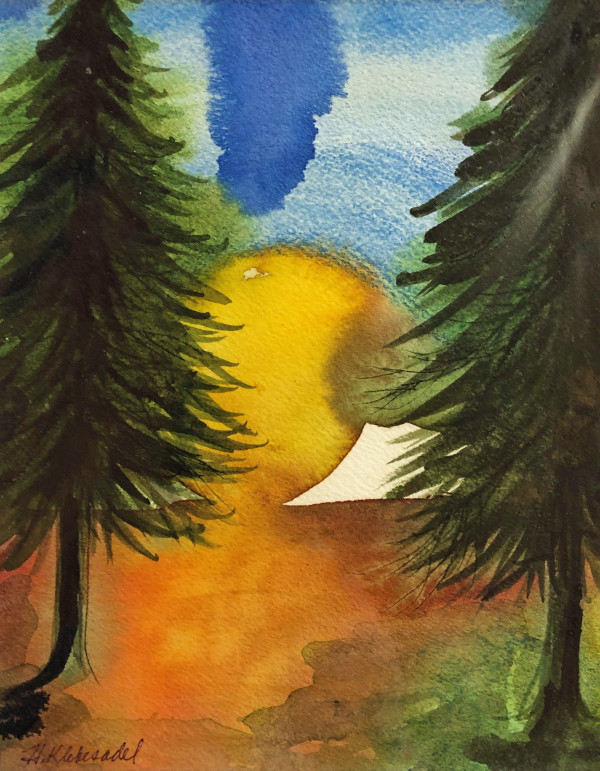 Sunset Pines Study II by Helen R Klebesadel