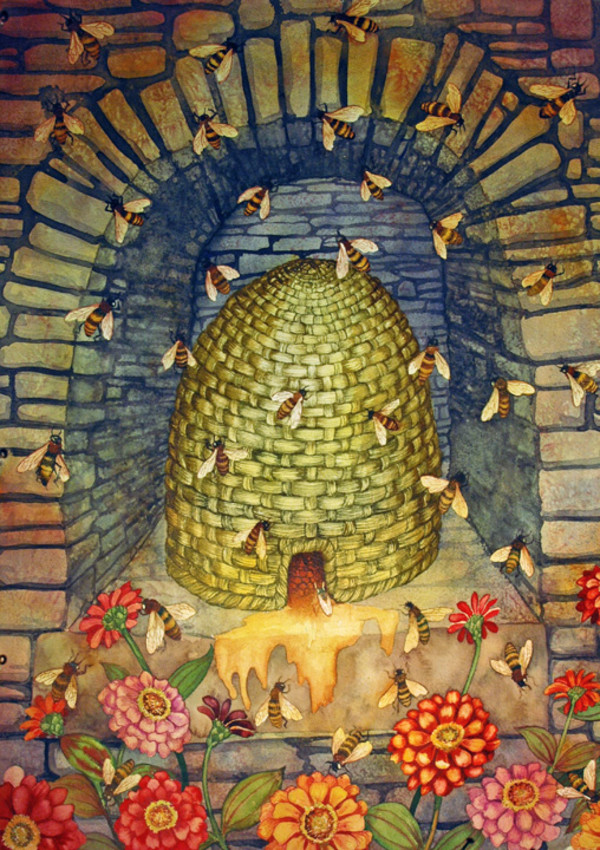 Where Are The Bees? VI limited edition giclee 15/100 by Helen R Klebesadel