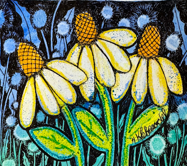 Garden Party V - Drawing For Good #378 by Helen R Klebesadel