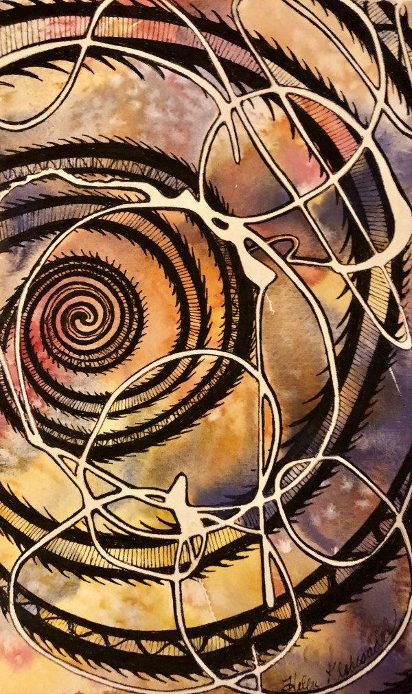 Spirals and Loops - Drawing A Day #57 by Helen R Klebesadel
