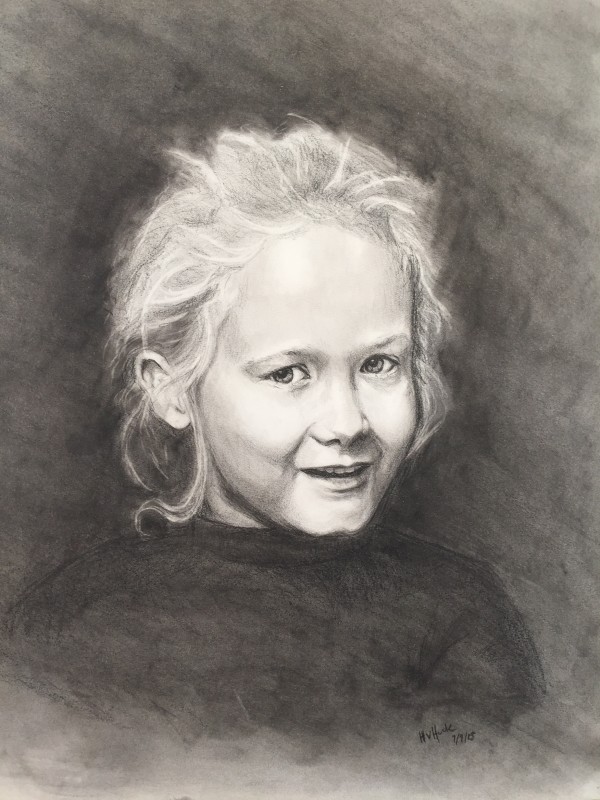 Child's Portrait by Heidi V Huck