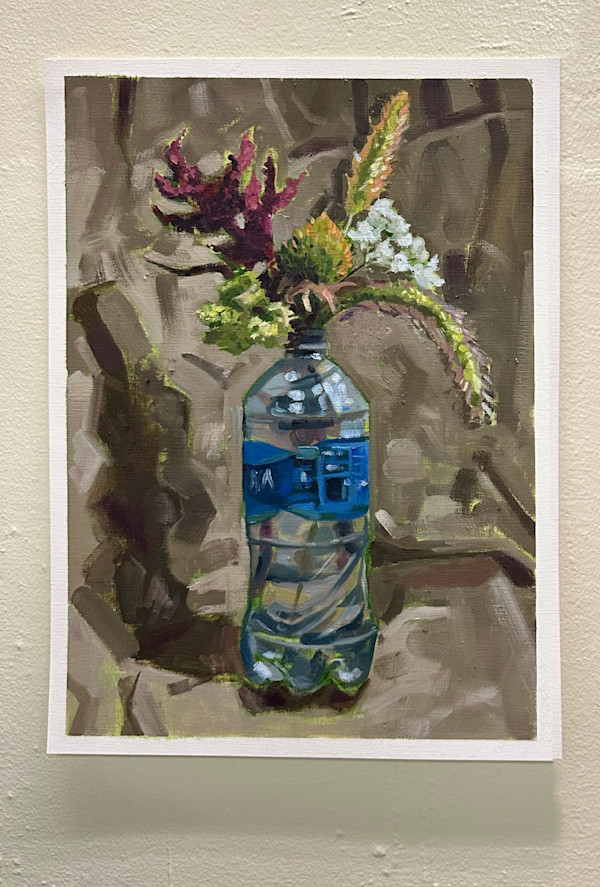 Flower Study with a Water Bottle by Abigail Malek, Image 1.