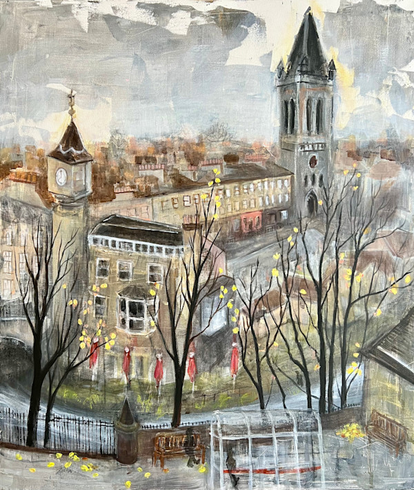 Stockbridge, Grey Autumn Day (studio window view) by Julie Galante, Image 1.