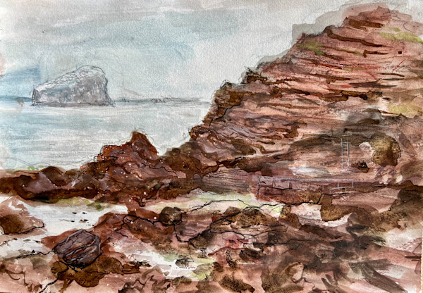 Red Rocks, Bass Rock by Julie Galante, Image 1.