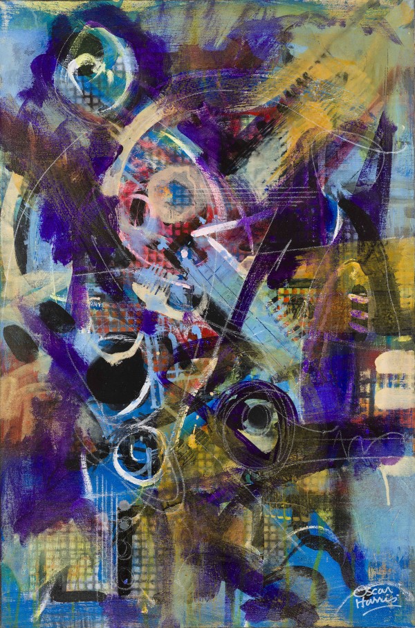 Blue Abstraction-original study by Oscar Harris