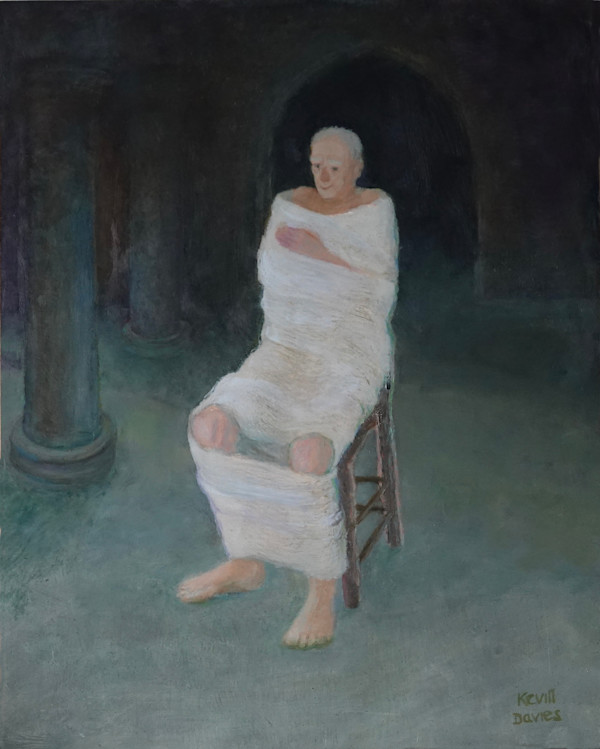 John Donne sits for his Portrait in his Winding Sheet by B. Kevill Davies