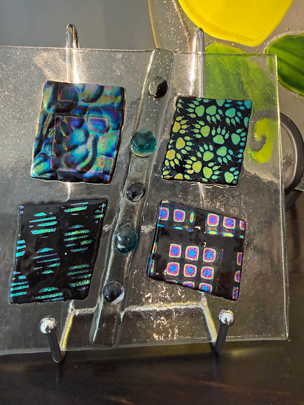6” Dichroic Tuxedo Square by Candice (Candy) Treat Murphy, Image 1.