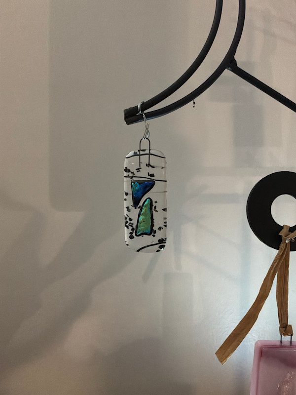 Dichroic on Black Confetti Ornament #1 by Candice Treat Murphy, Image 1.