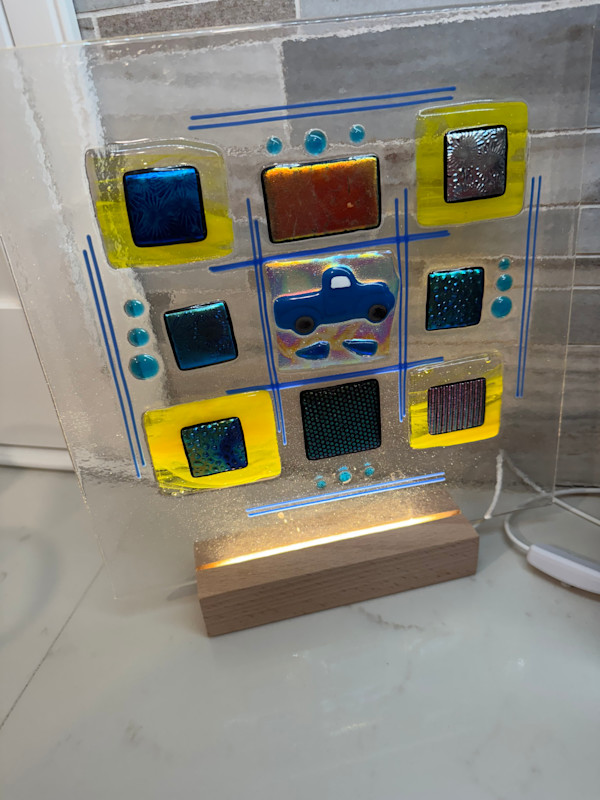 Blue the Truck Nine Square by Candice Treat Murphy