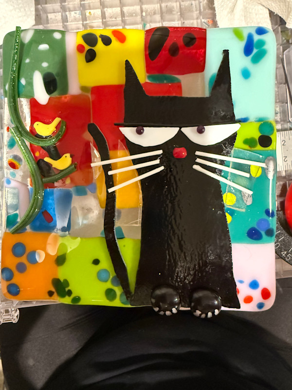 Black Party Cat by Candice Treat Murphy