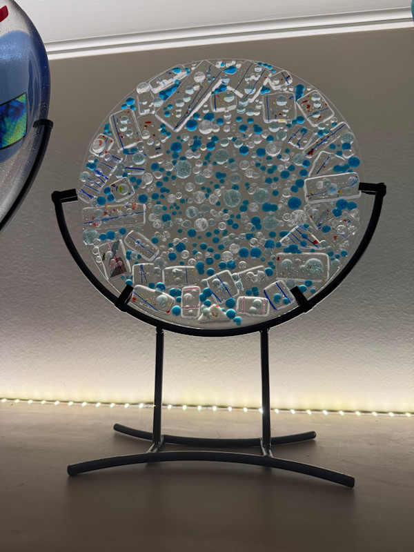 Circle with Clear Rectangles and Turquoise Balls by Candice Treat Murphy, Image 4.