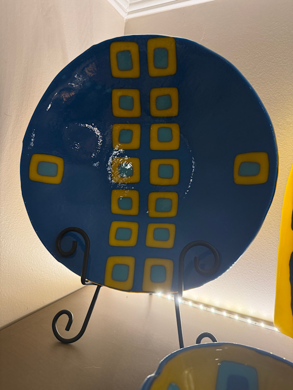 Egyptian Blue, Marigold, and Turquoise Bowl by Candice Treat Murphy, Image 3.