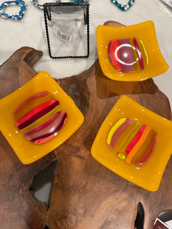 Three 4” Marigold Sushi Dishes by Candice Treat Murphy