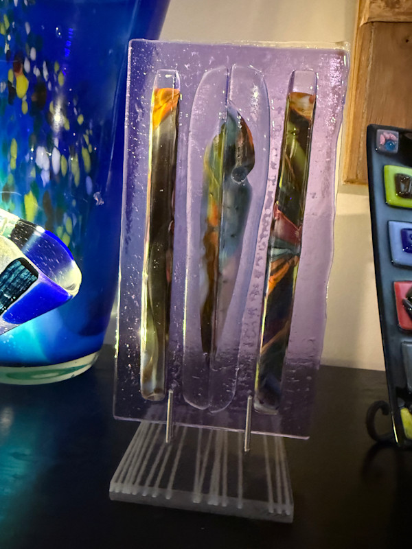 Pattern Feathers on Transparent Lavender by Candice Treat Murphy