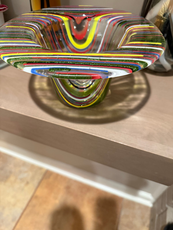 Colorful Streamers Drop Vase by Candice Treat Murphy