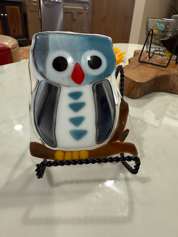 Blue Grey Owl Smooth #1 by Candice Treat Murphy