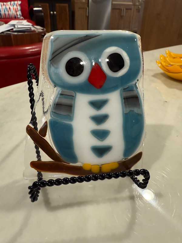 Blue Grey Owl Smooth #2 by Candice Treat Murphy