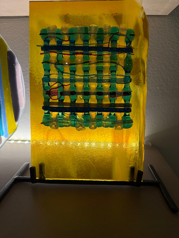 Woven Blues on Gold by Candice Treat Murphy, Image 1.