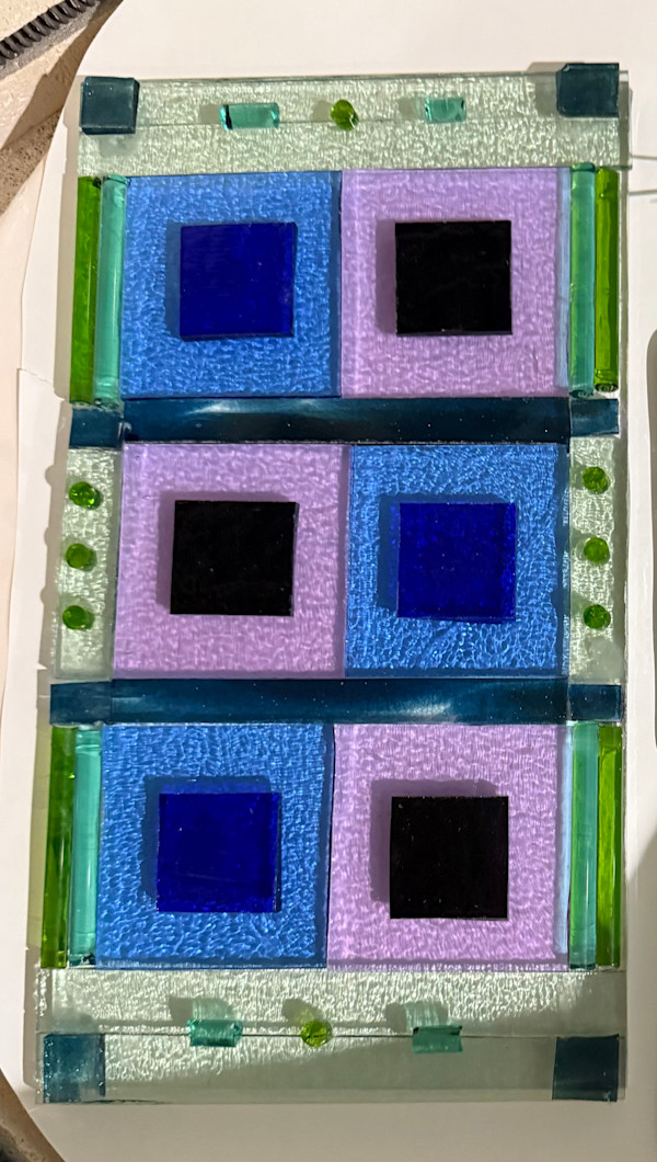 Modern transparent colors tray by Candice Treat Murphy