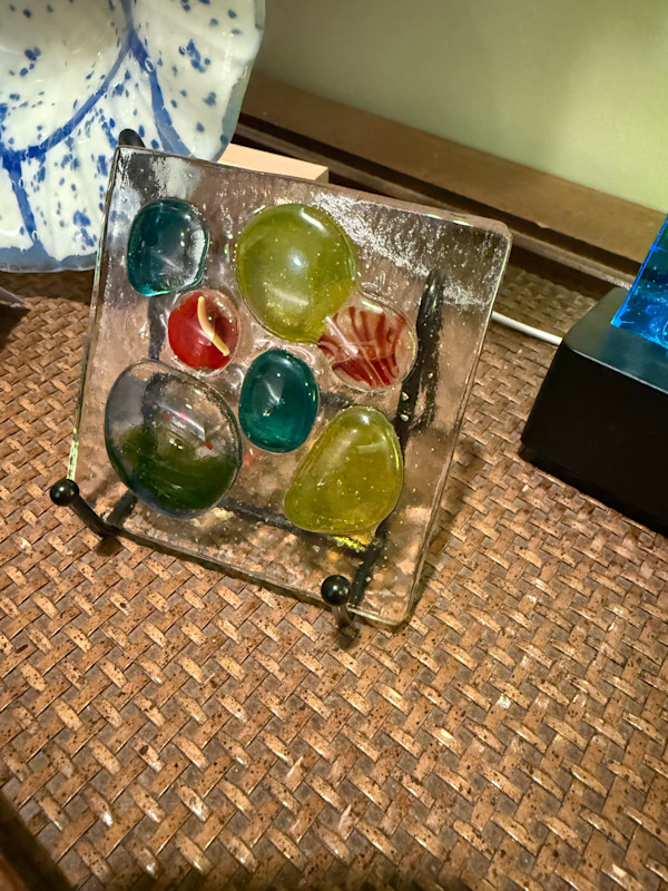 Colorful Pebbles Square by Candice Treat Murphy