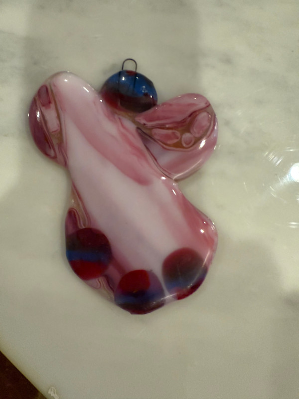 Pink Angel Ornament by Candice Treat Murphy