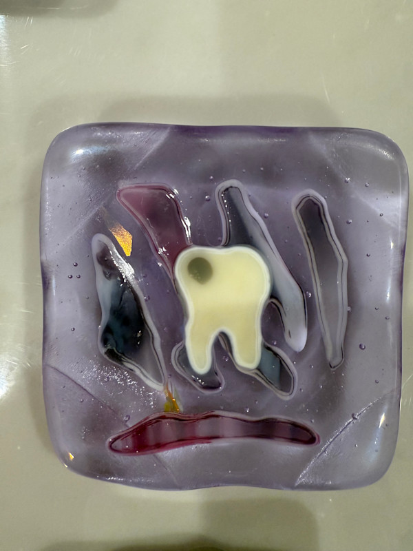 3” Abstract Tooth Sushi Dish #15 by Candice Treat Murphy