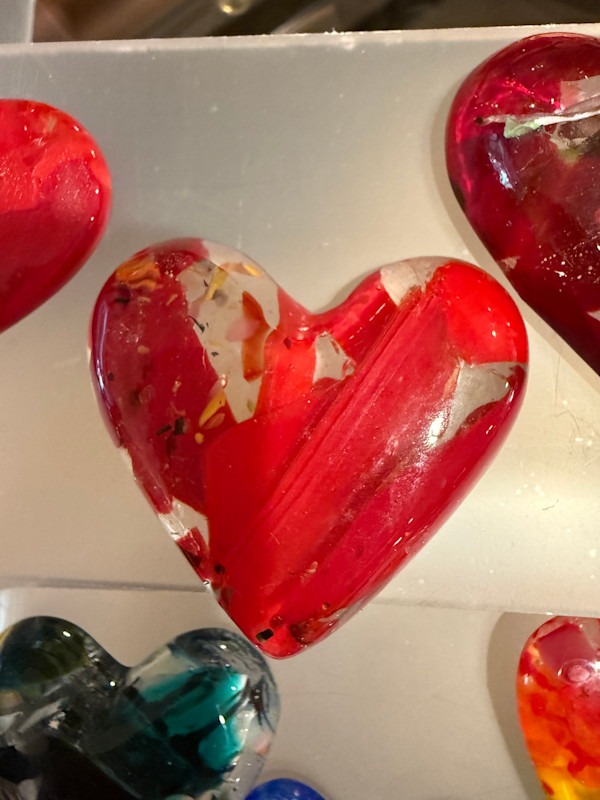 2" Pocket Heart Red #2 by Candice Treat Murphy