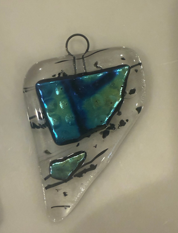 Dichroic on Black Confetti Ornament #2 by Candice Treat Murphy