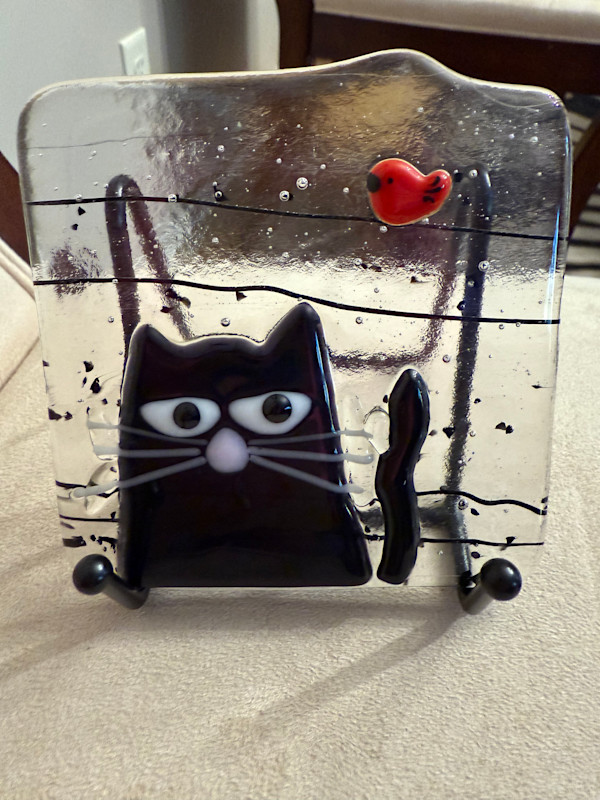 Peeky Black Cat 26 by Candice Treat Murphy