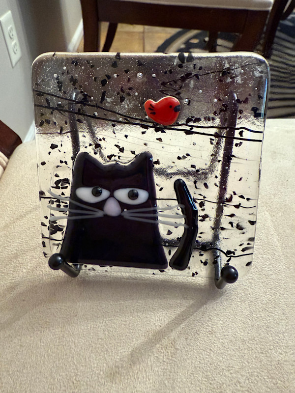 Peeky Black Cat 23 by Candice Treat Murphy