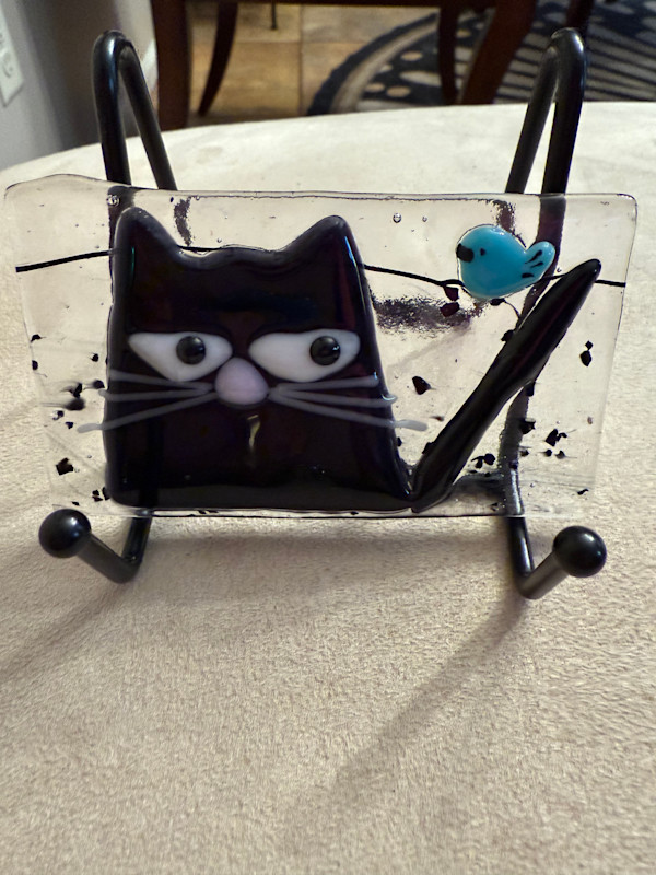 Peeky Black Cat #21 by Candice Treat Murphy