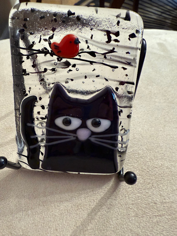 Peeky Black Cat 22 by Candice Treat Murphy