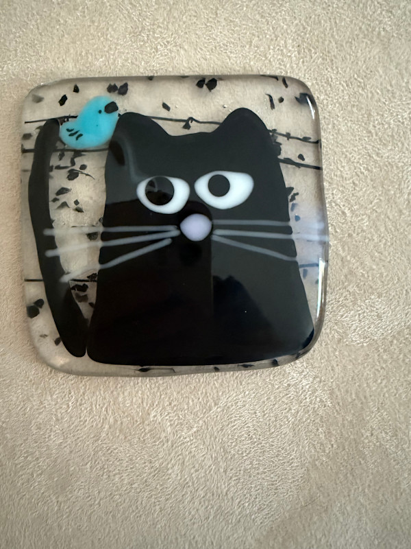 Peeky Black Cat 28 by Candice Treat Murphy