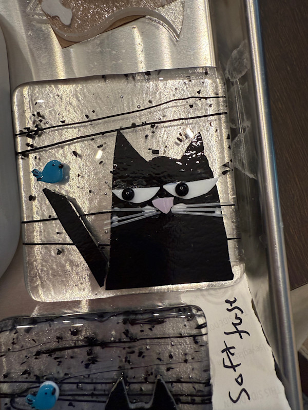 Peeky Black Cat 27 by Candice Treat Murphy