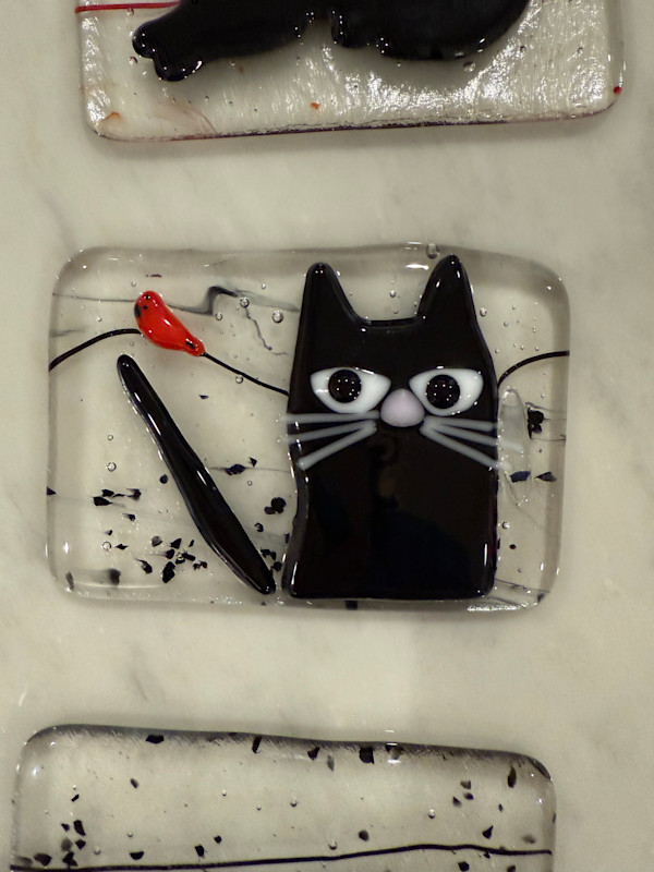 Peeky Black Cat 29 by Candice Treat Murphy