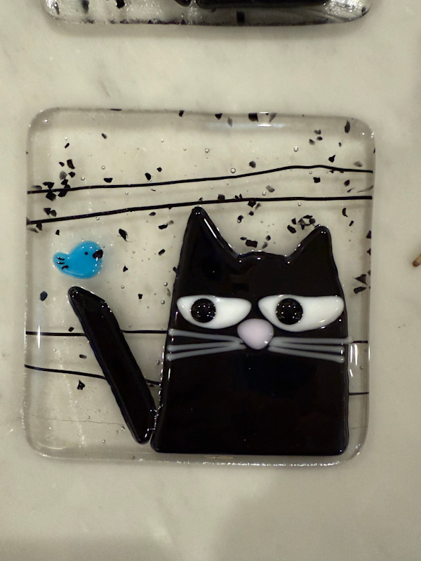 Peeky Black Cat 30 now 32 by Candice Treat Murphy