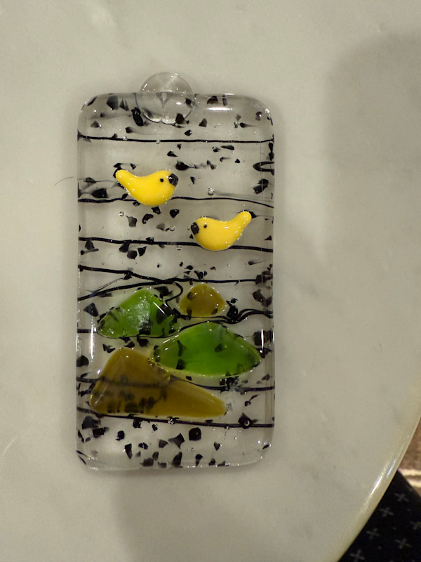 Two Little Yellow Birds Ornament #5 by Candice Treat Murphy, Image 2.