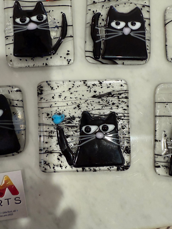 Peeky Black Cat 33 by Candice Treat Murphy