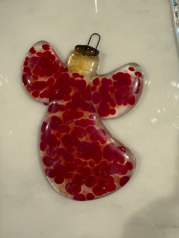 Red Angel Ornament by Candice Treat Murphy