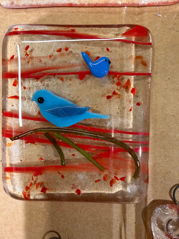 Two Little Blue Birds Rectangle by Candice Treat Murphy, Image 2.