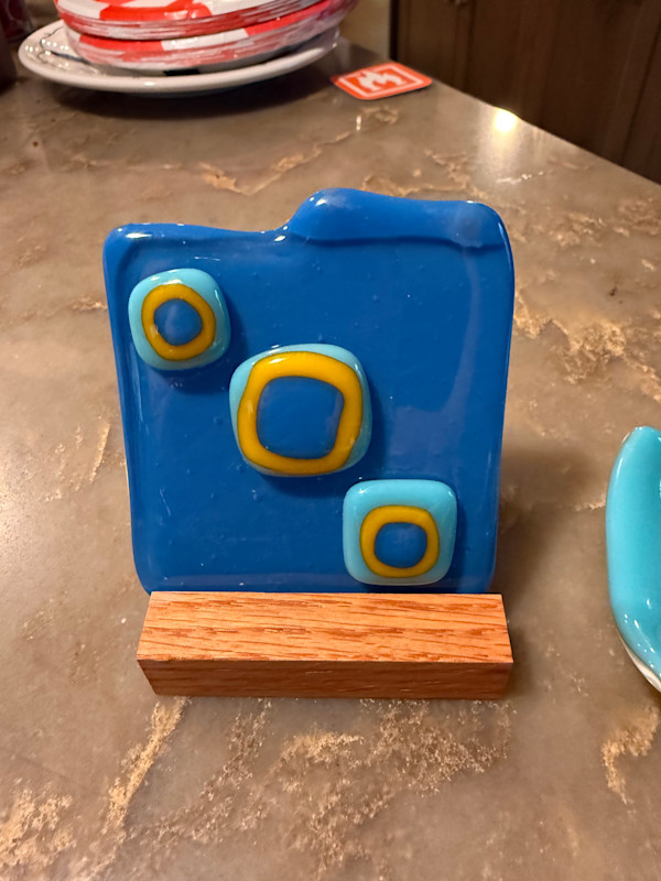 Egyptian Blue, Marigold, and Turquoise Square by Candice Treat Murphy