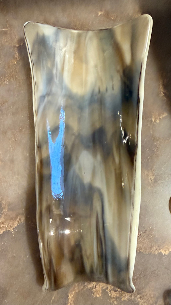 Modern Large Spoon Rest Dec 2025 #2 (Browns and Vanilla) by Candice Treat Murphy