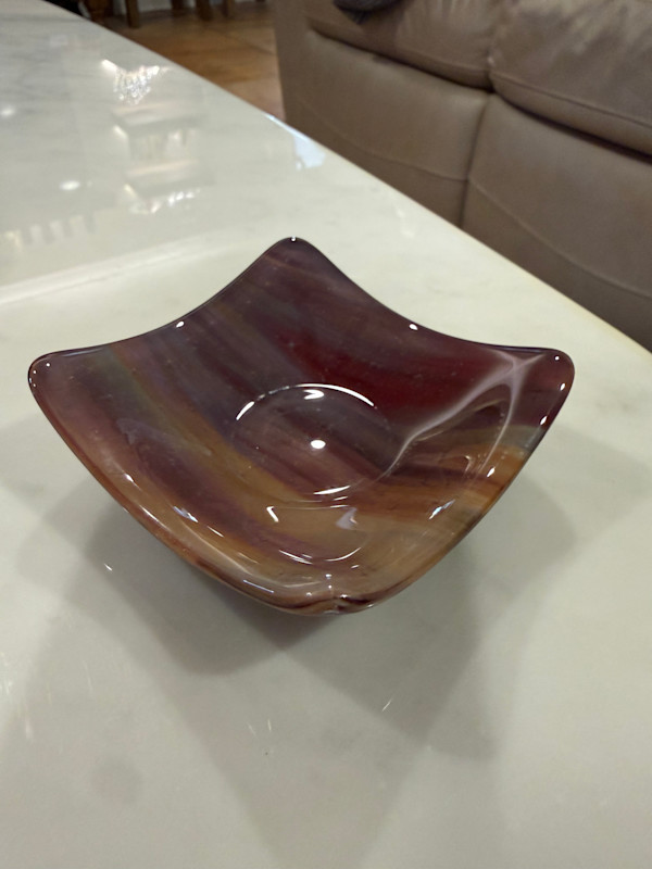 4” Streaky Browns Sushi Dish #2 by Candice Treat Murphy