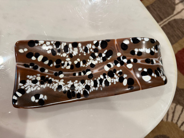 Modern Large Spoon Rest #1 (Dk Brown and Vanilla) by Candice Treat Murphy, Image 3.