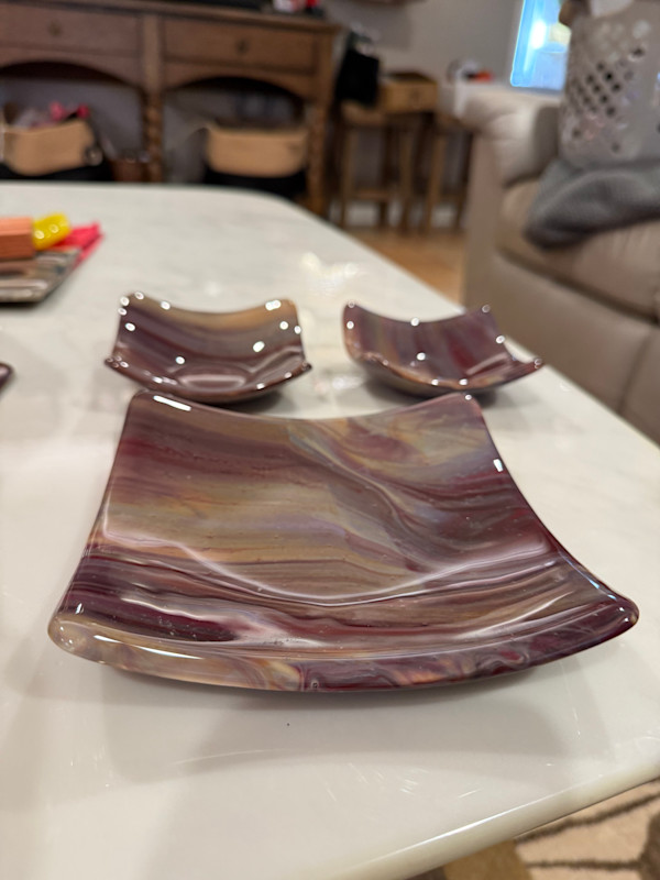 6” Streaky Browns Sushi Dish 1 by Candice Treat Murphy