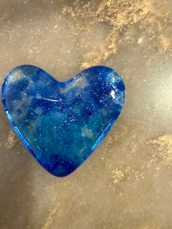 2" Blues Pocket Heart #3 by Candice Treat Murphy