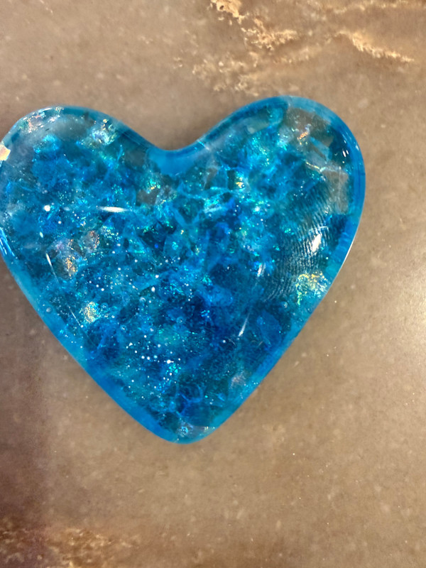 2" Blues Pocket Heart #2 by Candice Treat Murphy