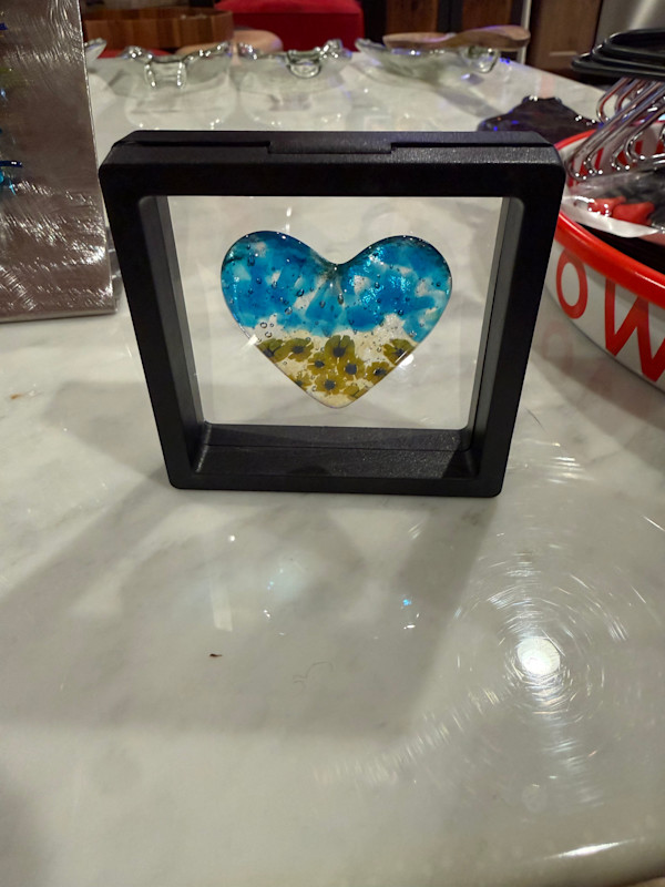 2" Ukraine Sunflower Pocket Heart #15 by Candice Treat Murphy, Image 5.