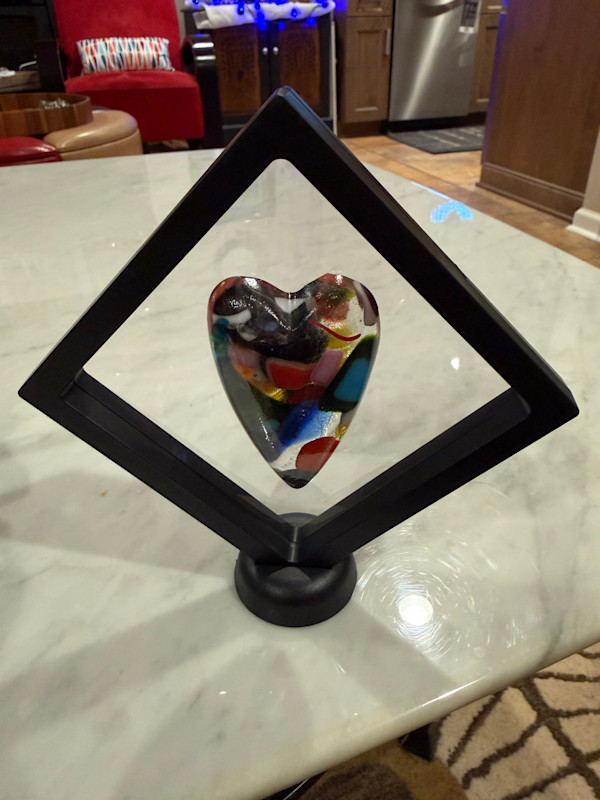 4” x 3” Paperweight Large Heart Color Chunks #1 by Candice Treat Murphy, Image 3.