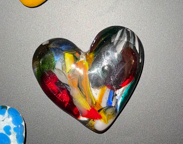 2” Pocket Heart Magnet Mixed Colors #1 by Candice Treat Murphy, Image 3.